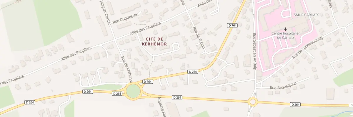 Plan du 12 Rue Albert Roussel à Carhaix-Plouguer