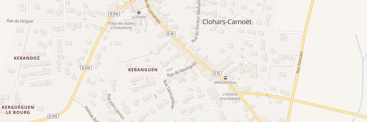 Plan du 12 Rue de Lannevain à Clohars-Carnoët