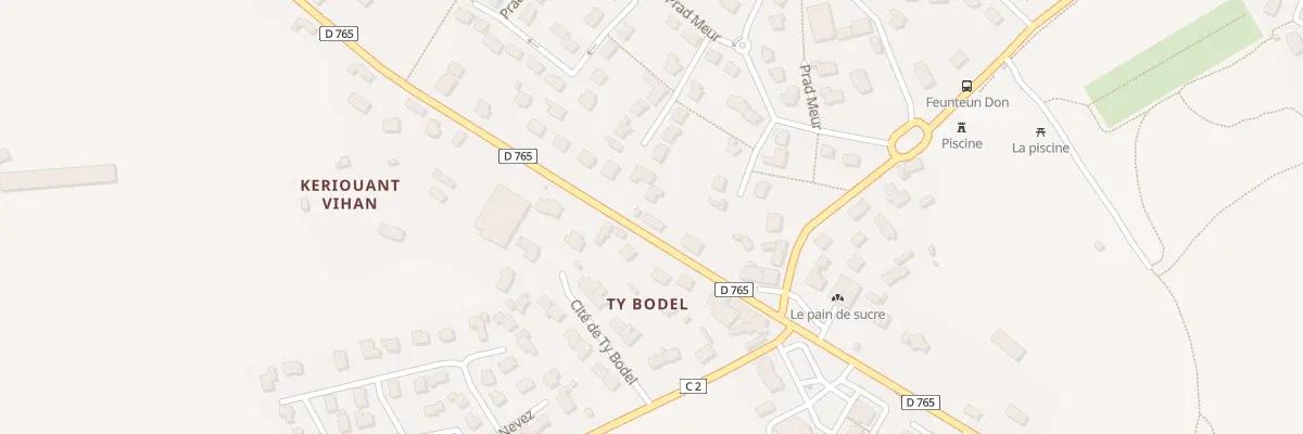 Plan du 8 Rte de Bannalec à Mellac