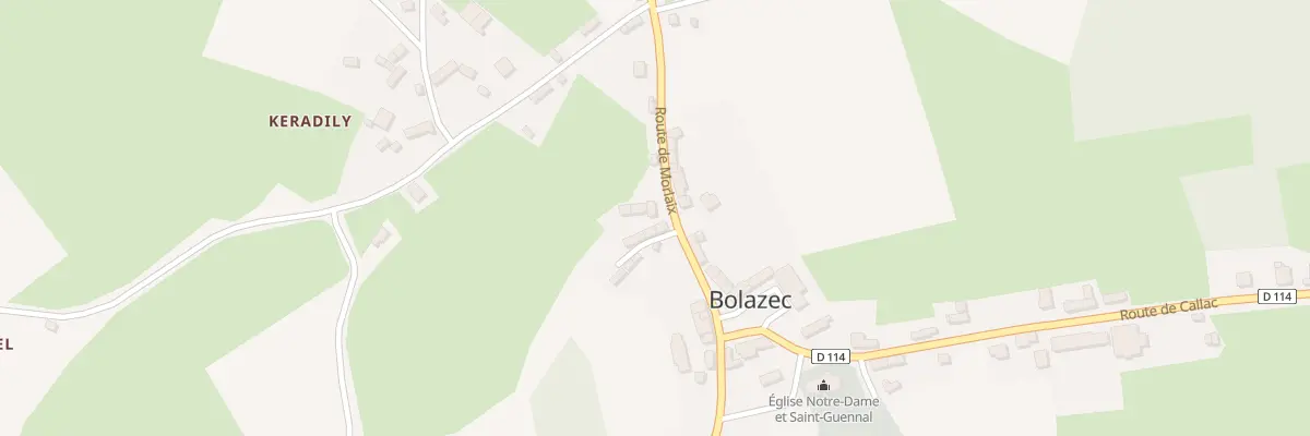 Plan du 9 Rte de Morlaix à Bolazec