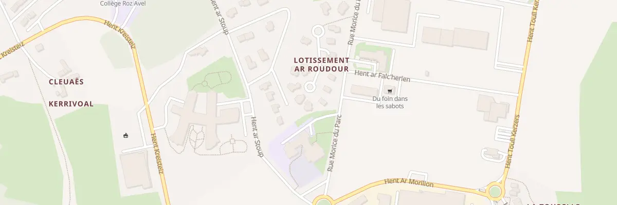 Plan du 4 Ar Roudour à Guerlesquin