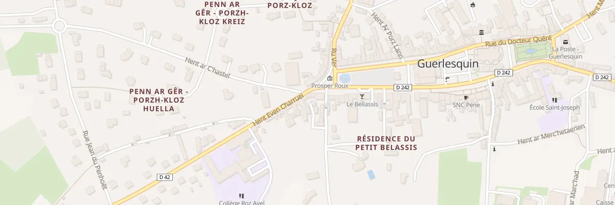 Plan du 1 Rue Even Charruel à Guerlesquin