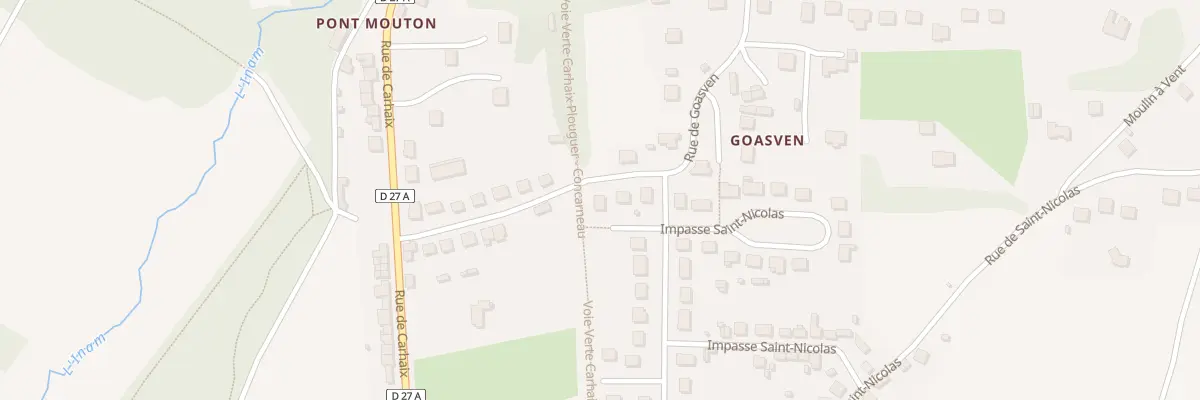 Plan du 2038 Goasven à Gourin
