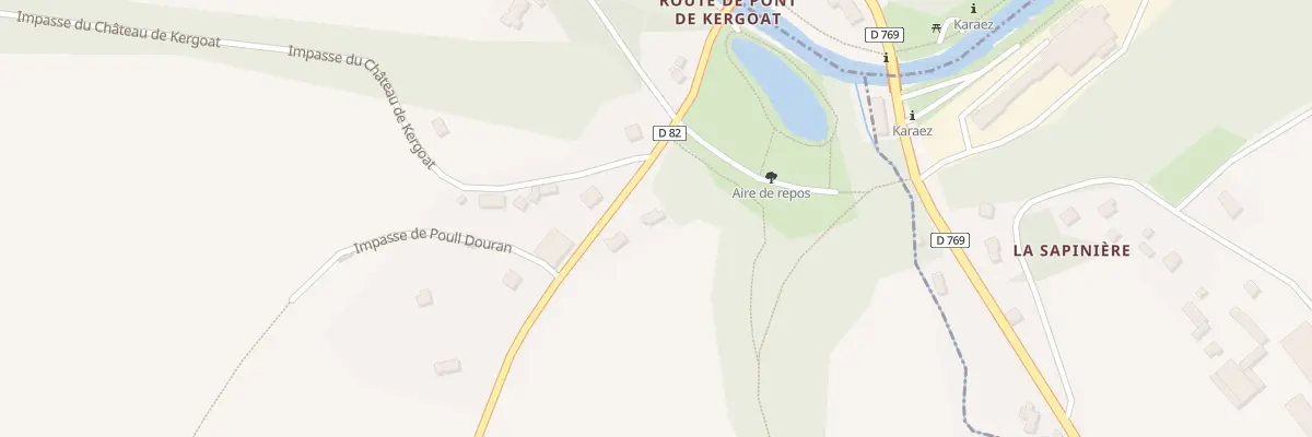 Plan du 4 Rte du Pont de Kergoat à Saint-Hernin