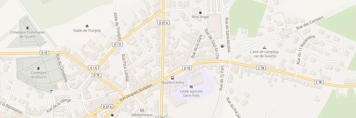 Plan du 7 Rue de la Libération à Gourin