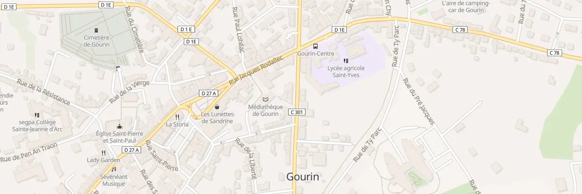 Plan du 6 Rue Jean Moulin à Gourin