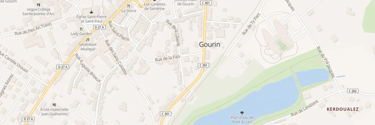Plan du 13 Rue de la Paix à Gourin