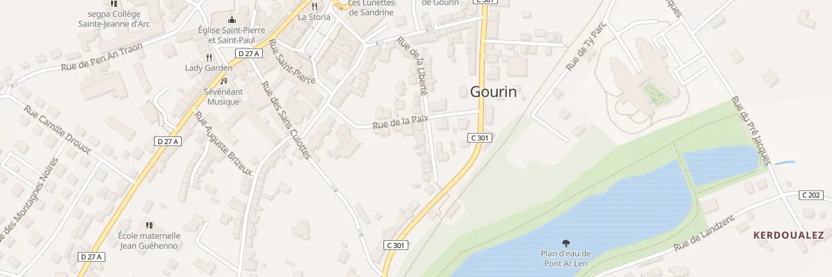 Plan du 24 Rue de la Liberté à Gourin