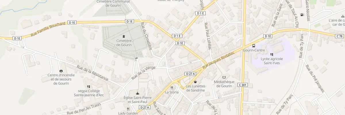 Plan du 6 Rue Hugot Derville à Gourin