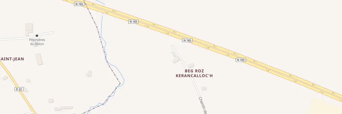 Plan du 3 Beg Roz Kerancalloch à Mellac