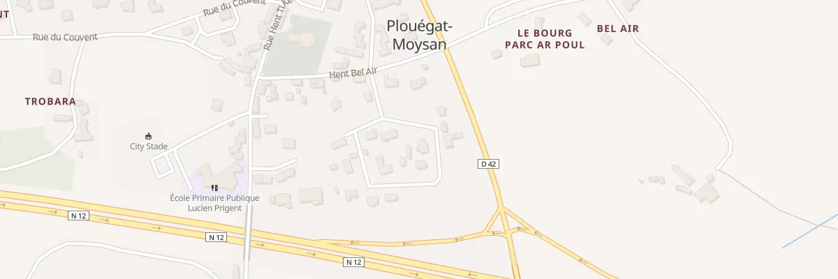 Plan du 12 Rue Park Ar Illiz à Plouégat-Moysan