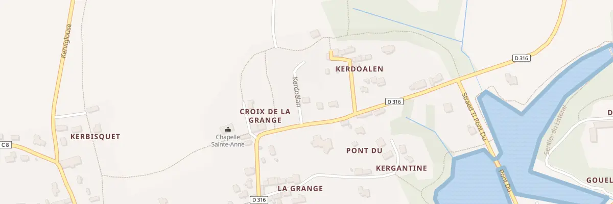 Plan du 8 Rue de Pont du à Clohars-Carnoët