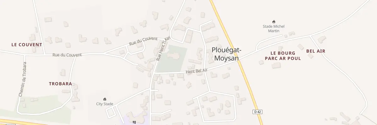 Plan du 33A Le Bourg à Plouégat-Moysan