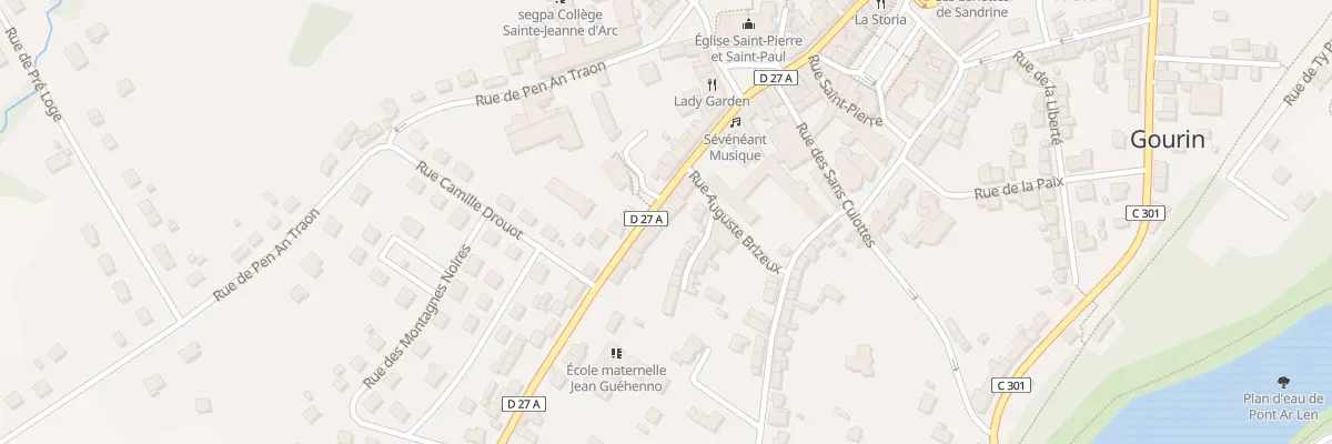 Plan du 15 Rue Jean Louis Kergaravat à Gourin
