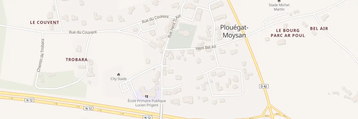 Plan du 6 Rue Bel Air à Plouégat-Moysan