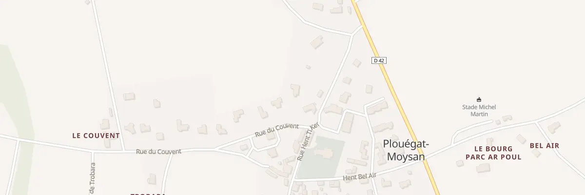 Plan du 2 Rue du Couvent à Plouégat-Moysan