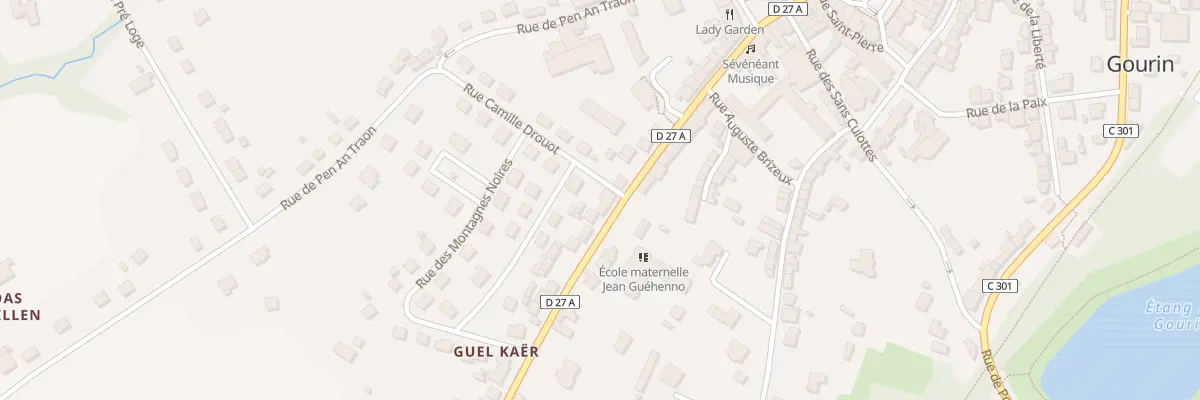 Plan du 30 Rue Jean Louis Kergaravat à Gourin