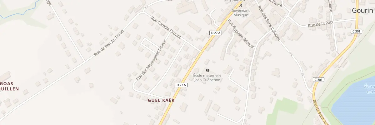 Plan du 34 Rue Jean Louis Kergaravat à Gourin