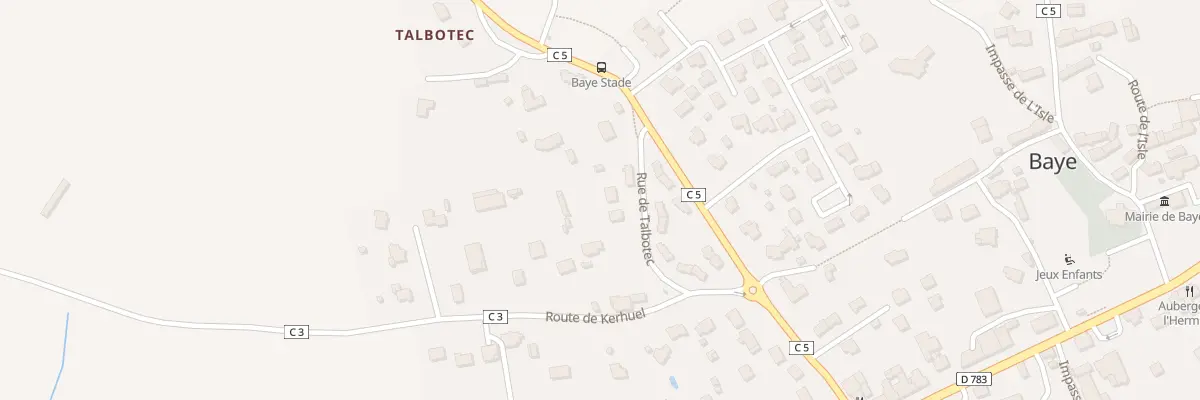 Plan du 91 Rue de Talbotec à Baye