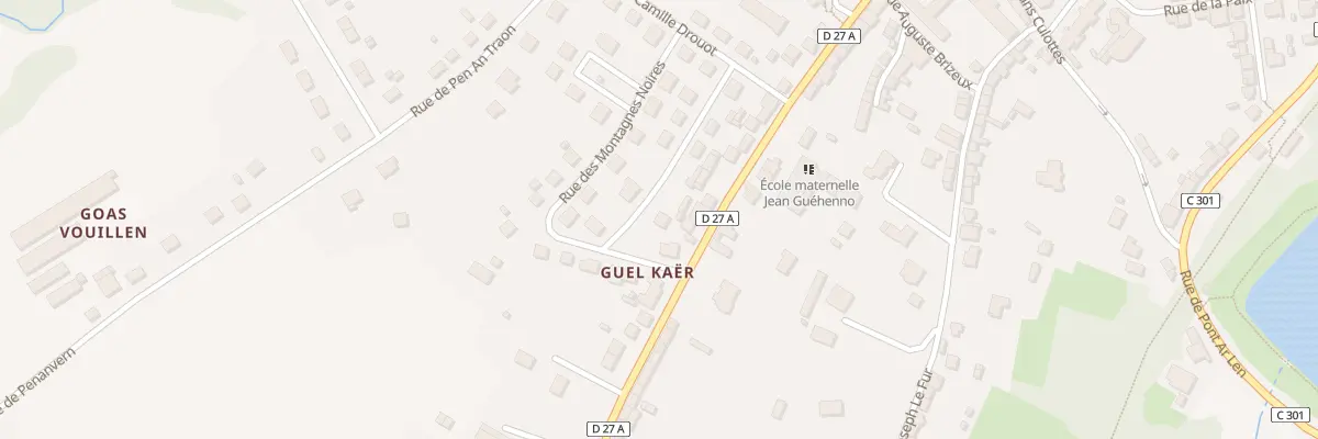 Plan du 9 Rue Anne Marie Javouhey à Gourin