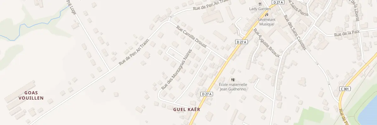 Plan du 3 Rue des Montagnes Noires à Gourin