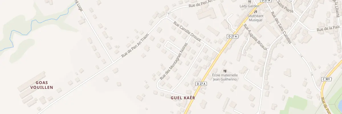 Plan du 8 Rue des Montagnes Noires à Gourin