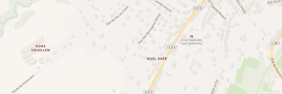Plan du 9 Rue des Montagnes Noires à Gourin