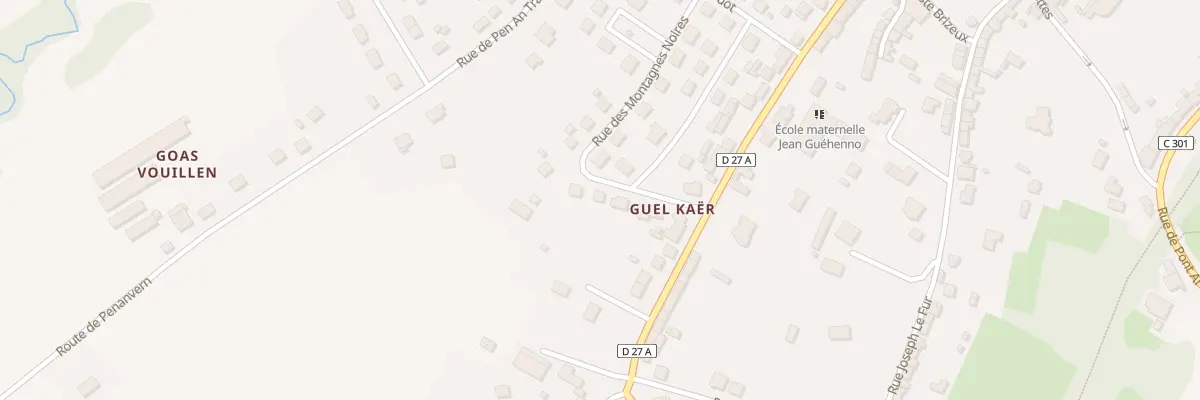 Plan du 22 Rue des Montagnes Noires à Gourin