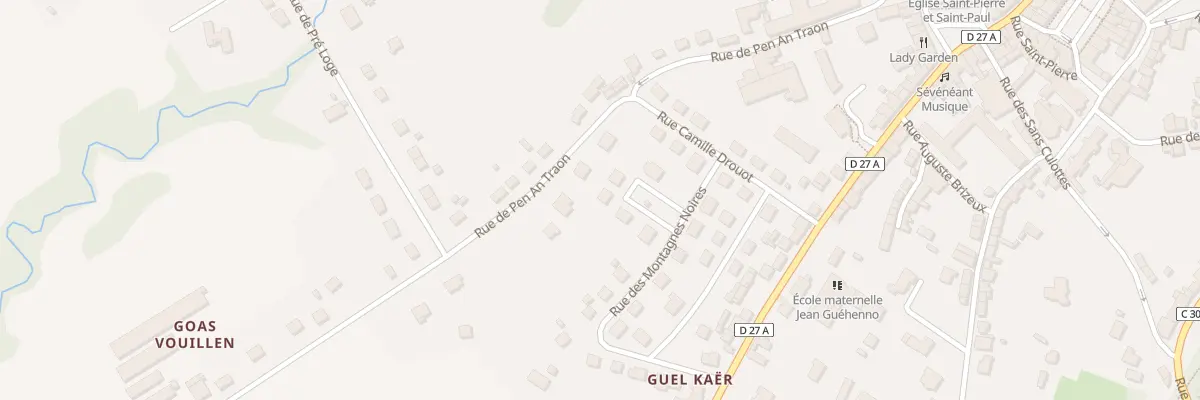 Plan du 6 Rue des Montagnes Noires à Gourin
