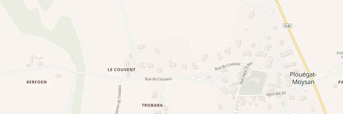 Plan du 14 Rue du Couvent à Plouégat-Moysan