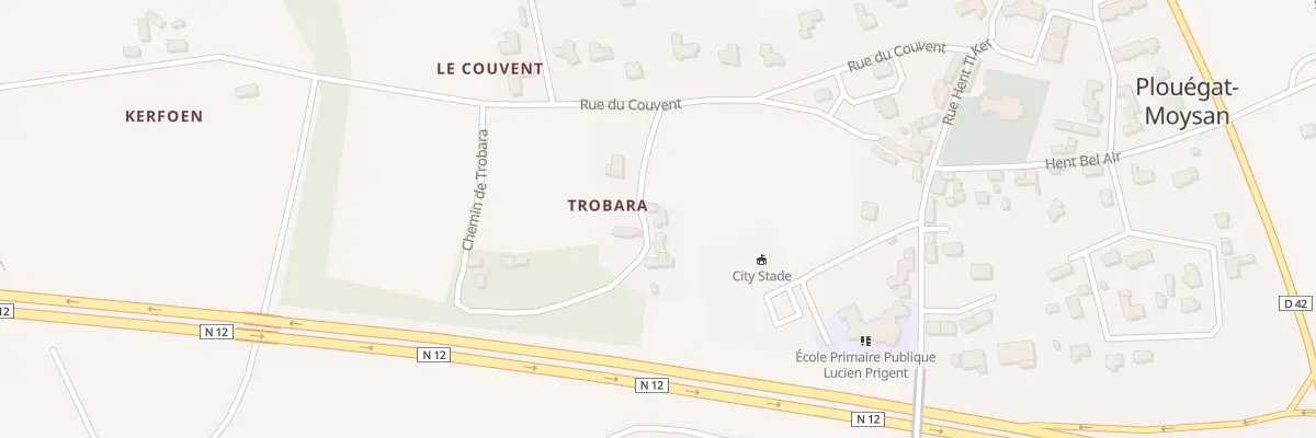 Plan du 1977C Trobara à Plouégat-Moysan