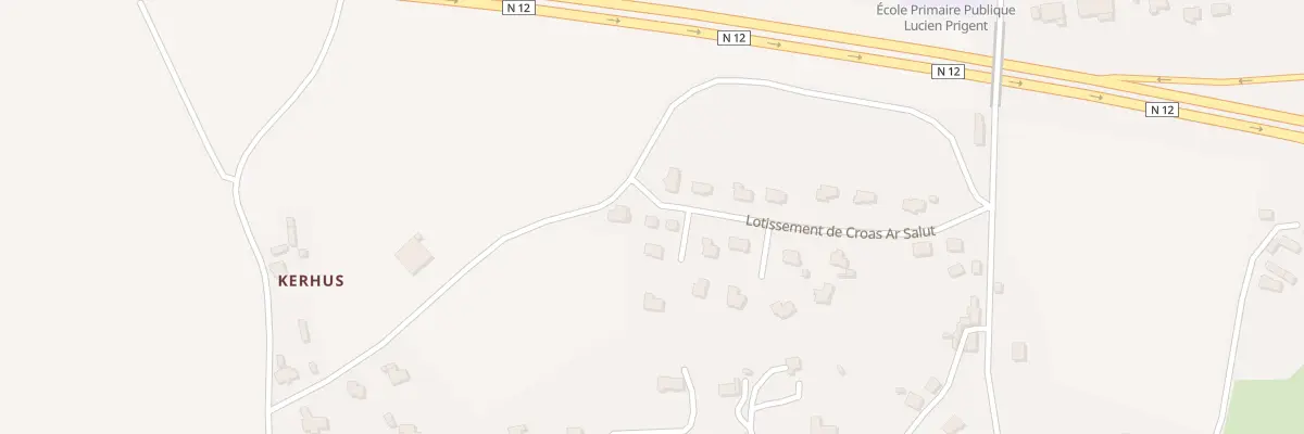 Plan du 14 Lot de Croas Ar Salut à Plouégat-Moysan