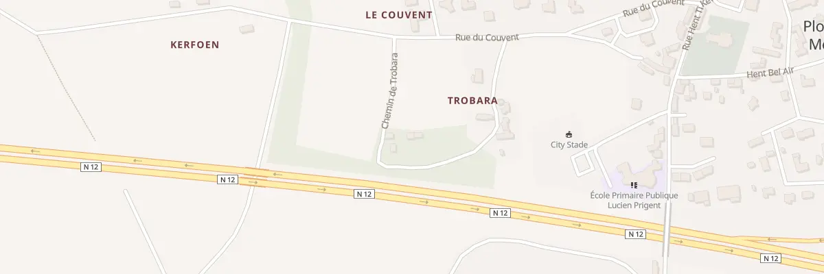 Plan du 1979D Trobara à Plouégat-Moysan