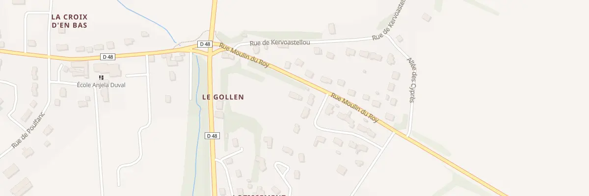 Plan du 10 Rue Moulin du Roy à Kergloff