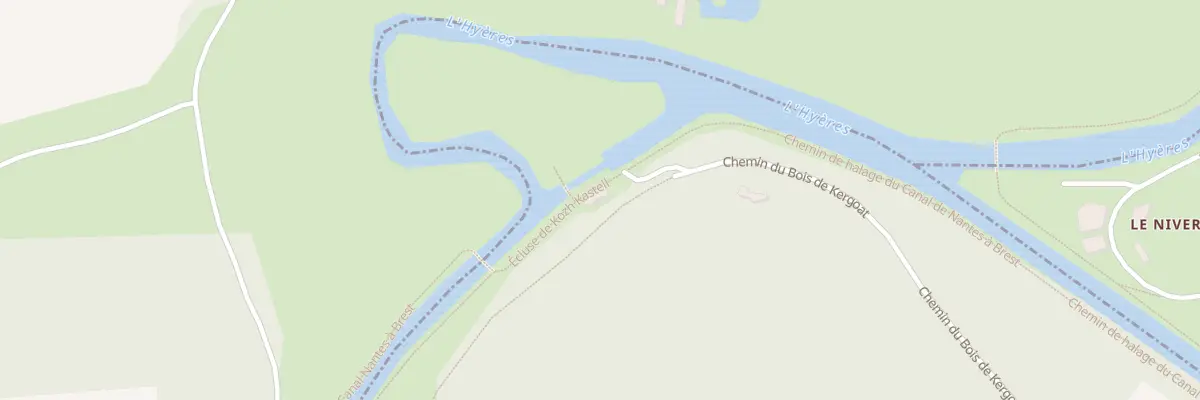 Plan du 154 Ecluse de Koz Kastel à Saint-Hernin
