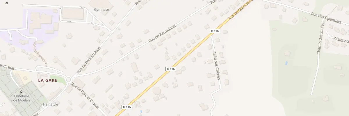 Plan du 25 Rue de Quimperle à Moëlan-sur-Mer