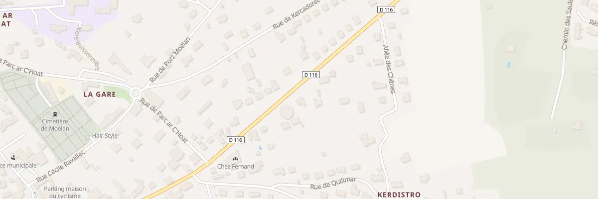 Plan du 16 Rue de Quimperle à Moëlan-sur-Mer