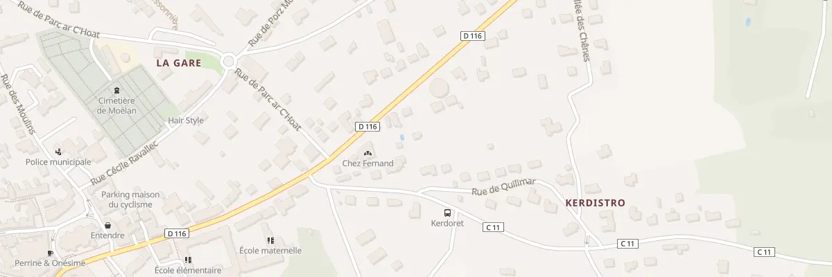 Plan du 12A Rue de Quimperle à Moëlan-sur-Mer