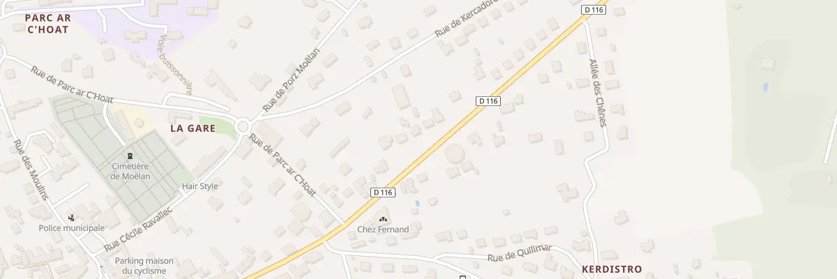 Plan du 15 Rue de Quimperle à Moëlan-sur-Mer