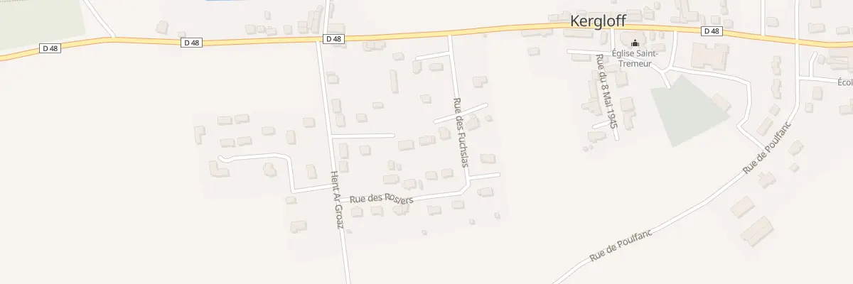 Plan du 1 Rue des Hortensias à Kergloff