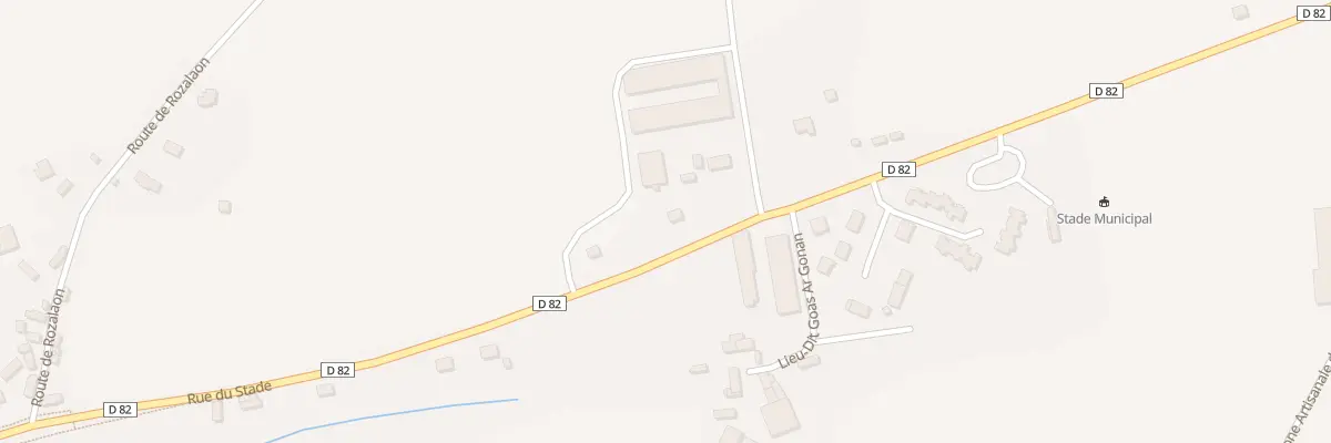 Plan du 1 Rue du Stade à Saint-Hernin
