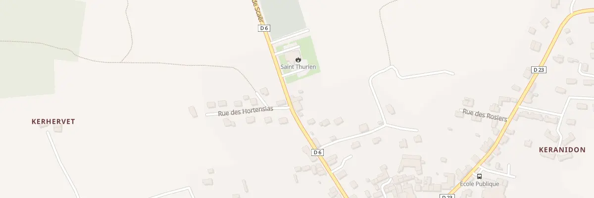 Plan du 16 Rue de Scaer à Saint-Thurien