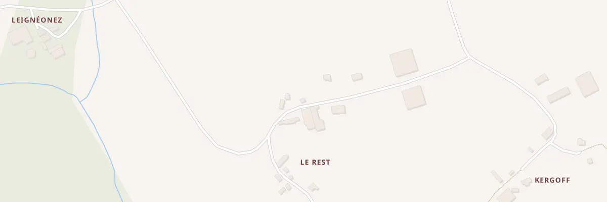 Plan du 354 Le Rest à Cléden-Poher