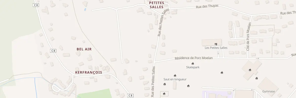 Plan du 16 Rue des Petites Salles à Moëlan-sur-Mer