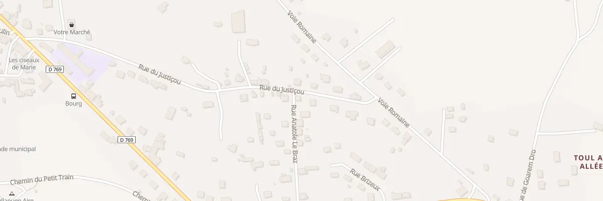 Plan du 36 Rue du Justicou à Poullaouen
