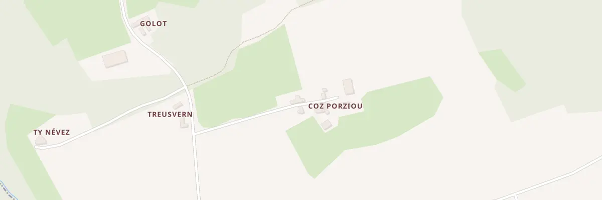Plan du 1 Coz Porziou à Botsorhel