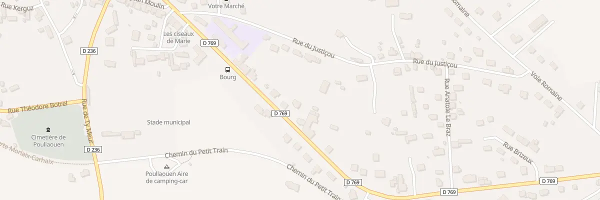 Plan du 28 Av du Général de Gaulle à Poullaouen