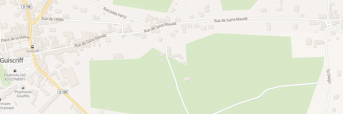 Plan du 50 Rue Saint Maude à Guiscriff