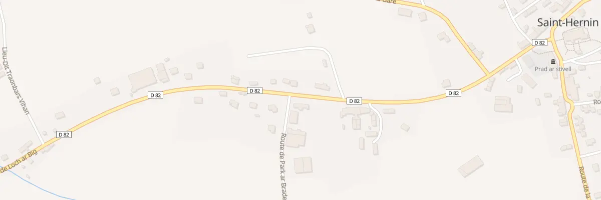 Plan du 1 Rte de Park ar Bradenn à Saint-Hernin