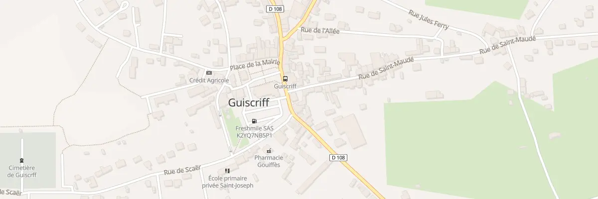 Plan du 2 Rue Saint Maude à Guiscriff